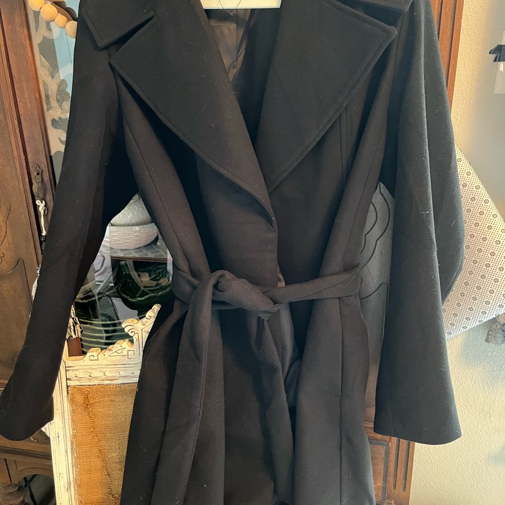 New!!! Banana Republic Black Trench Coat XL Tall